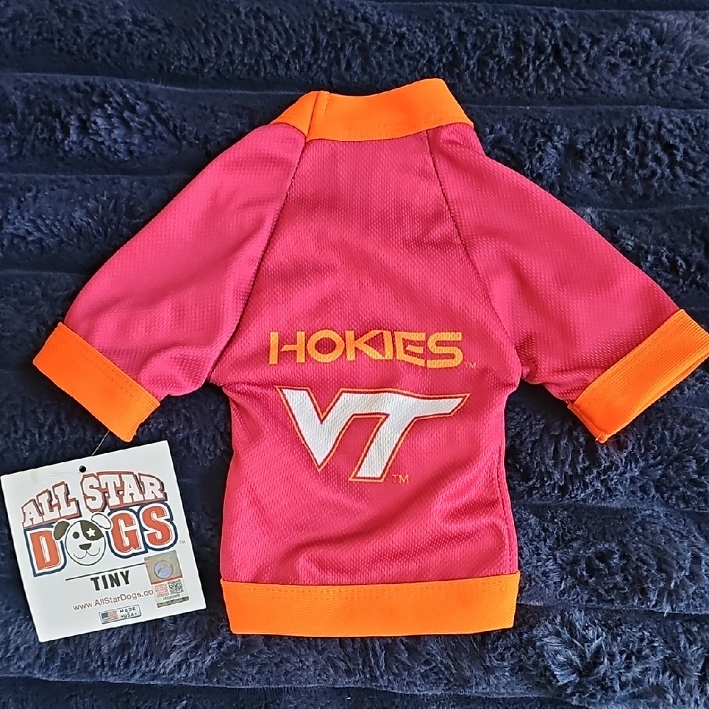 Virginia Tech Dog Jersey Size Tiny! NWT